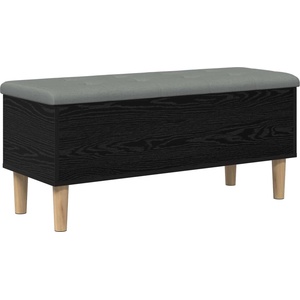 vidaXL Складова пейка с възглавница Черен дъб 102 x 42 x 46 см (8017751)