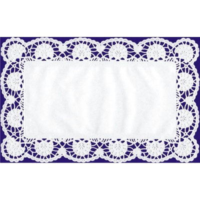 Wimex Dekoračná krajka PAP hranatá biela 40x20 cm 100 ks