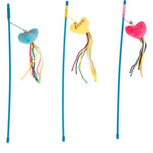 Duvoplus Cat toy - Играчка за котки, въдица със сърчице, 53 см