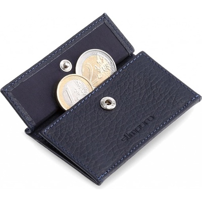 Slimpuro Coin Pocket s ochrannou kartou RFID pro tenké peněženka ZNAP Slim Wallets 8 a 12 spínací knoflík AA-Z1F7-S4FM