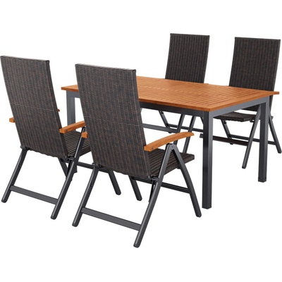 LIVARNO Sada zahradního nábytku Valencia, 5dílná, hnědá – Zboží Dáma