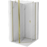 Mexen Mist петстенна душ кабина, 80 x 80 см, прозрачна, златна - 8A8-080-080-50-00 (8A8-080-080-50-00)