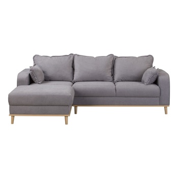 ROPEZ Сив ъглов диван (ляв ъгъл) Beata - Ropez (Beata Lewa tk. Enjoy 21 nogi natura)