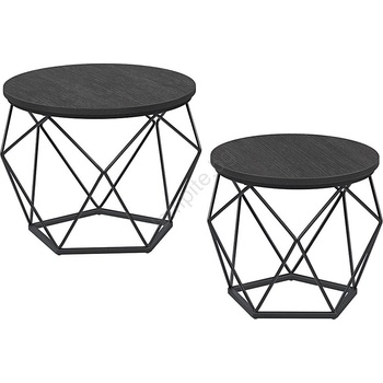 Euziel Комплект от 2 холни масички talia, черни (ez0377)