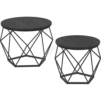 Euziel Комплект от 2 холни масички talia, черни (ez0377)