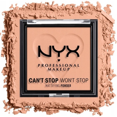 NYX Professional Makeup Can't Stop Won't Stop Mattifying Powder zmatňujúci púder 13 Bright Peach 6 g