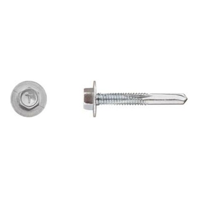 RAWLPLUG Šroub samovrtný ONP do kovu max 12 mm, HEX talířová hlava - zinek bílý Varianta: 5,5 x 32 mm