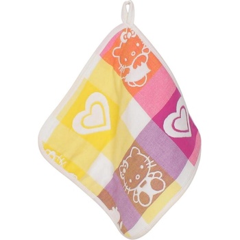 Квадратна кухненска кърпа в свежи цветове с бродерия