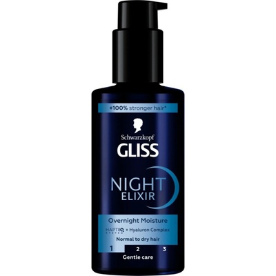 Gliss noční elixír na vlasy Overnight Moisture 100 ml