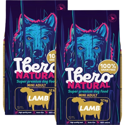 Ibero Grain Free Dog Mini Adult Lamb 2 x 12 kg