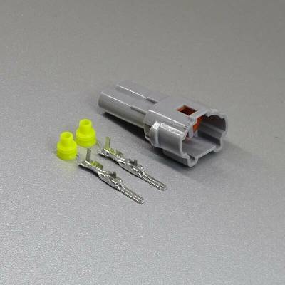 Sada vodotěsného konektoru 2.2 mm, 2 póly - vidlice (samec), šedá