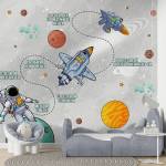 Art Gift Decor Фототапет Космически Мечтатели - Планети, Ракети и Астронавт