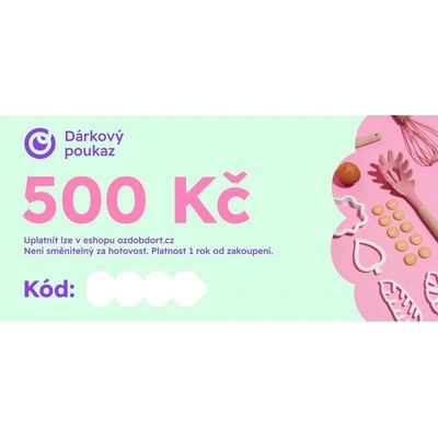 Dárkový poukaz v hodnotě 500Kč do našeho e-shopu Apolo77