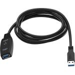 VCOM Кабел удължение USB 3.0 AM / AF Active Extension Cable 5M Black - CU827A-5.0m (CU827A-5.0m) - tehnik