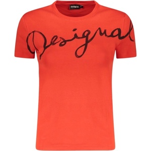 DESIGUAL Къса дамска тениска desigual, Размер l, Цвят Червено (26swtk07_ro3005)