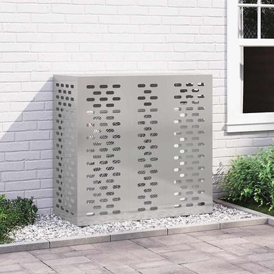 vidaXL Покритие за климатик Сребрист 110 x 50 x 105 см (865915)