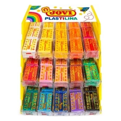 JOVI - Пластилин на растителна основа - 15 цвята х 50 г - 90 броя (J70E/90)