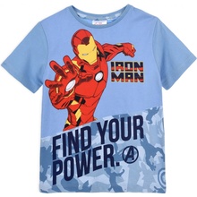 Chlapčenské tričko Avengers Iron Man modré