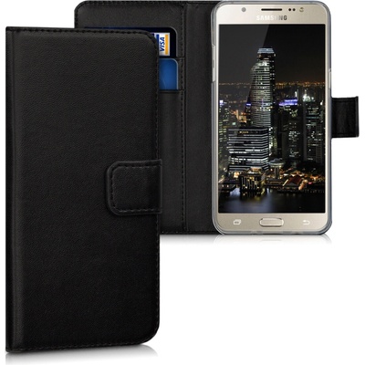 kwmobile Peněženkové pouzdro na mobil Samsung Galaxy J5 (2016) DUOS Wallet černé – Zbozi.Blesk.cz