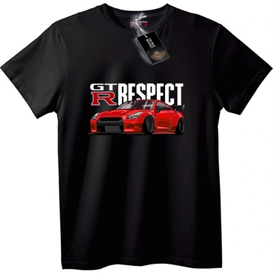 Тениска GT RESPECT кола - 6XL, Black