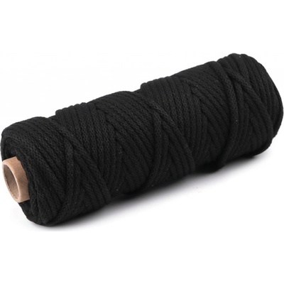 Šňůra / příze s duší Ø5 mm, malé, 10 /029 černá