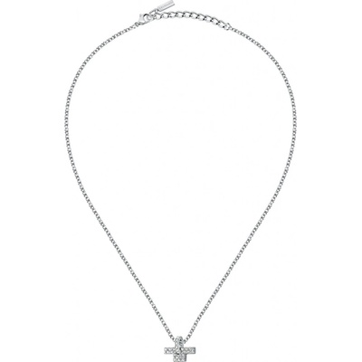 Trussardi Oceľový náhrdelník so zirkónmi TJAXC13