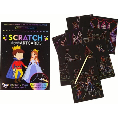 LEAN TOYS Vyškrabovacie obrázky Kráľovstvo