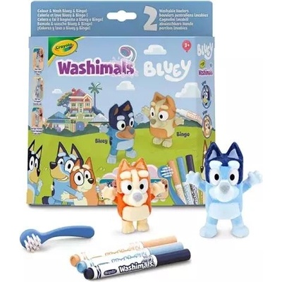Crayola Washimals: фигурки Bluey за оцветяване и измиване - комплект от 2 броя (74-0254)
