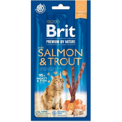 Brit Premium by Nature Cat Salmon & Trout 3 sticks 15 g – Zbozi.Blesk.cz