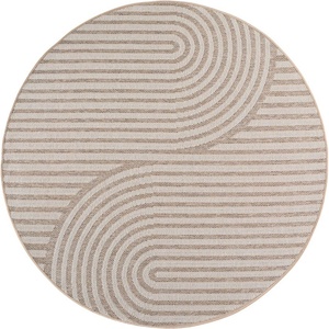 Ayyildiz Бежов кръгъл килим за открито и закрито ø 80 cm Desert 1301 - Ayyildiz Carpets (DESERT80801301BEIGE)