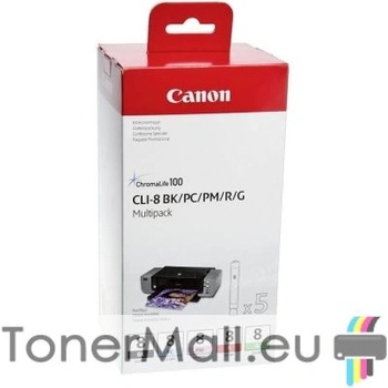 Canon Комплект 5бр. мастилени касети CANON CLI-8 MultiPack BK/PC/PM/R/G