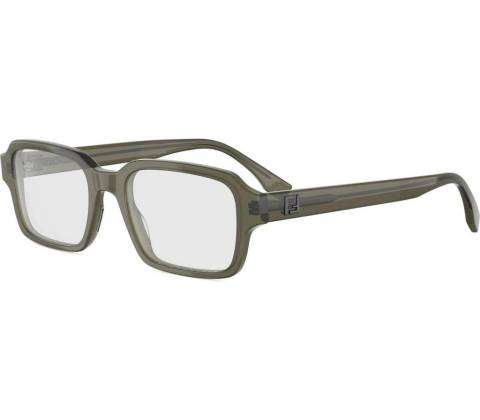 Fendi Squared Brown Rectangular Eyeglasses