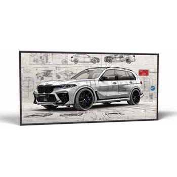 Autá SUV dizajnový návrh BMW | Obraz Vintessia v ráme Rozmery panoráma: 60x120, Rám: Čierny matný-alu