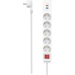 Hama 5 Plug + 2 USB 1,4 m Switch (223186)