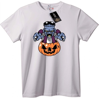 NOONEBRAND Тениска Хелоуин Франкенщайн Тиква - 6XL, Black