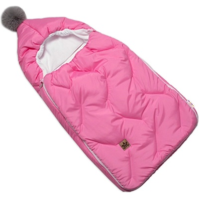 Baby Nellys Fleecový COMBI MEDVÍDEK LUX černý tm. růžový