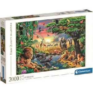 Clementoni Пъзел Clementoni от 2000 части - Африканско събиране (32081)