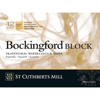 St Cuthberts Mill Bockingford Rough Скицник 12 36 x 26 cm 300 g White (T47230001011D)