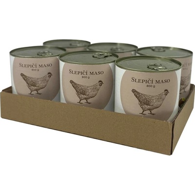 Bohemia Pet Food slepičí ve vlastní šťávě 6 x 800 g