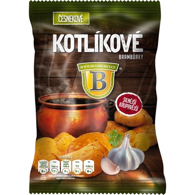Kotlíkové brambůrky česnekové 60 g