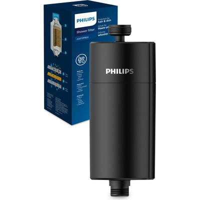 Philips Water Water Inline Shower Filter, 50 000. L filter capacity, BLACK, reduces chlorine by up to 99%, fits all standard hoses and fittings - AWP1775BK/10