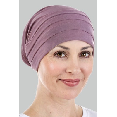 Aradesa šatka turban na hlavu fialová