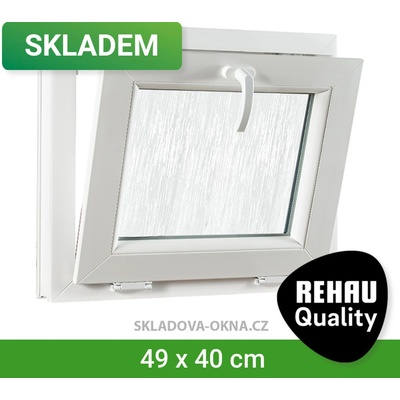 SKLADOVÁ-OKNA.cz REHAU Smartline+, sklo kůra 490 x 400