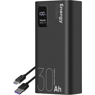 Преносима външна батерия с USB-C порт, и 4xUSB-A изхода - OBALME EnergyPulse Fast Charging Power Bank 30000 mAh 22.5W (черен) (OMPWB30K)
