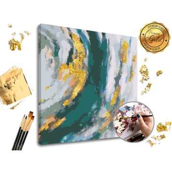 Malování podle čísel PREMIUM GOLD Tyrkysová fantazie