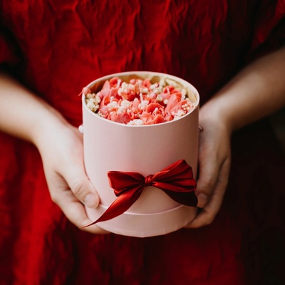 SOJKA Květinový box Rose se sójovými svíčkami 270 g