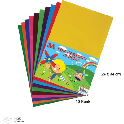 ARK Картон цветен 10 цвята 1275 Ark