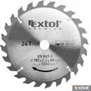 EXTOL PREMIUM pilový kotouč s SK plátky, 185x2,2x20mm, 24T, šířka SK plátků 3,2mm