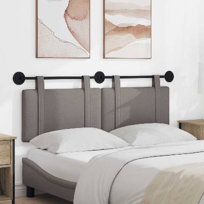 vidaXL Висяща табла Монтиране на стена Таупе 150 x 55 x 5 см текстил (42031442)