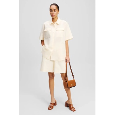 Karl Lagerfeld Ленен къс панталон Karl Lagerfeld (A2W10015)